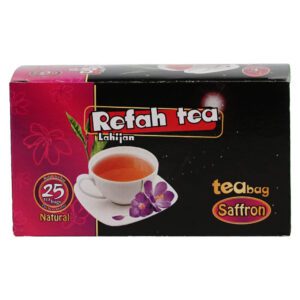 چای تی بگ سیاه با زعفران طبیعی