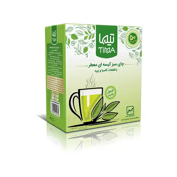 چای تی بگ سبز معطر با قطعات کاسیا و زیره 50 عددی – 428 9 چای تی بگ سبز معطر با قطعات کاسیا و زیره 50 عددی – 428