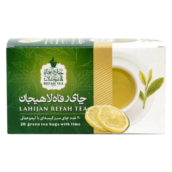 چای تی بگ سبز با طعم لیمو طبیعی 20 عددی – 185