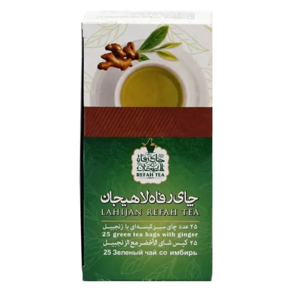 چای تی بگ سبز با زنجبیل طبیعی 25 عددی – 194 - Image 3