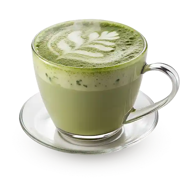 ماچا لاته با شیر و فوم سبز ملایم